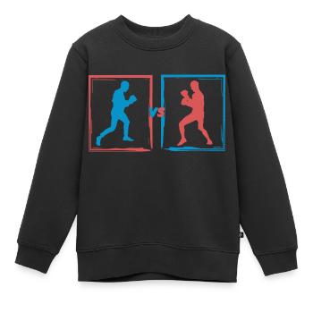 Boxkampf - Boxer Geschenkidee - Kinder Premium Organic Sweatshirt - Schwarz - Vorne - AI Model Kid Female (0cm)