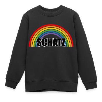 Regenbogen Schatz - Kinder Premium Organic Sweatshirt - Schwarz - Vorne - AI Model Kid Female (0cm)