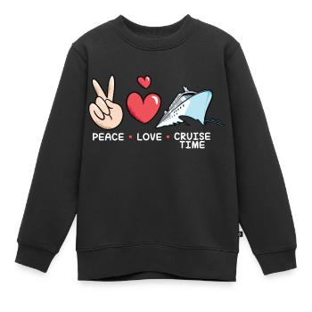 Kreuzfahrt - Kinder Premium Organic Sweatshirt - Schwarz - Vorne - AI Model Kid Female (0cm)