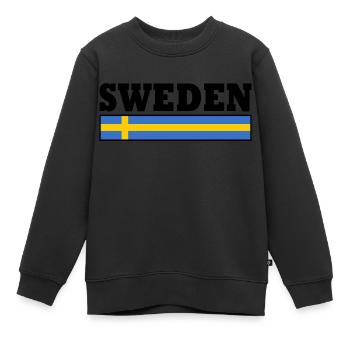 Schweden - Kinder Premium Organic Sweatshirt - Schwarz - Vorne - AI Model Kid Female (0cm)