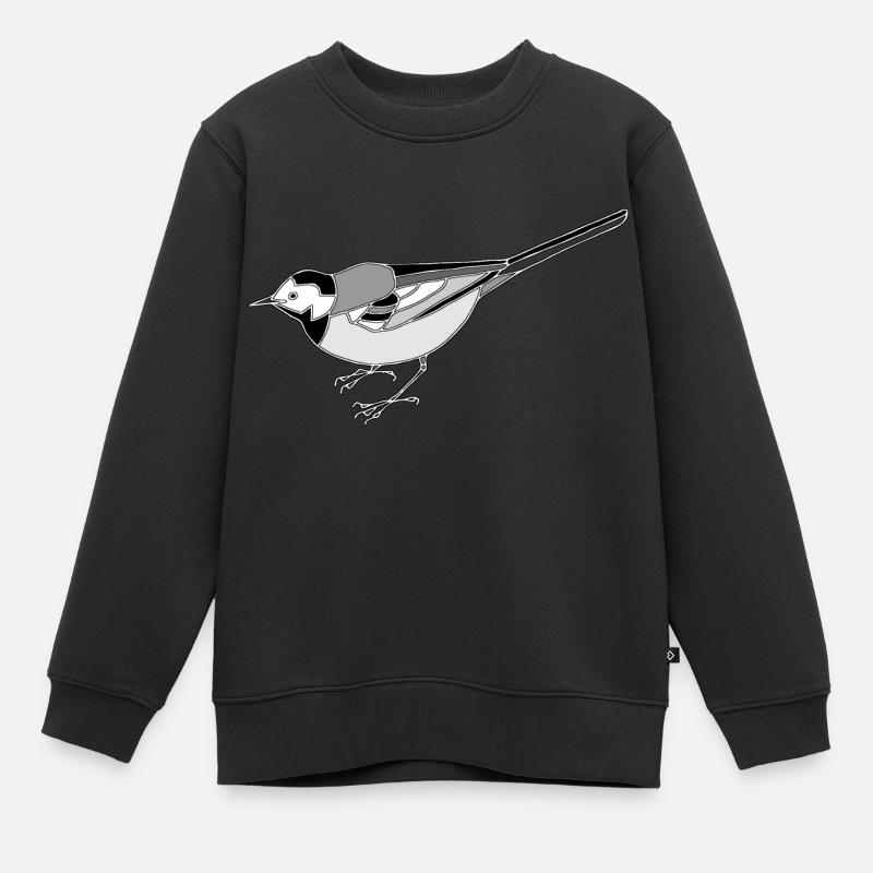 Oiseau - Sweat Premium enfant bio - noir