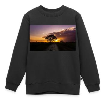 exotischer Sonnenuntergang in Venezuela - Kinder Premium Organic Sweatshirt - Schwarz - Vorne - AI Model Kid Female (0cm)