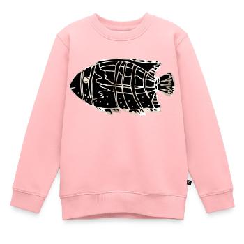 Poisson - Sweat Premium enfant bio - rose - Devant - AI Model Kid Female (0cm)