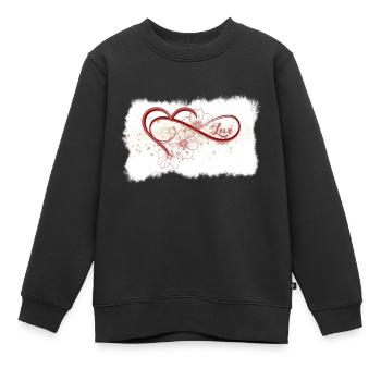 Gold Flower Love - Kinder Premium Organic Sweatshirt - Schwarz - Vorne - AI Model Kid Female (0cm)