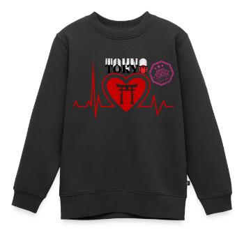 Herzschlag Tokyo - Tokyo Liebhaber stadt - Kinder Premium Organic Sweatshirt - Schwarz - Vorne - AI Model Kid Female (0cm)