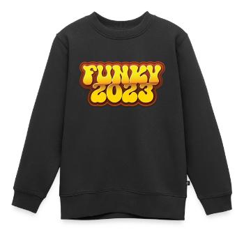 Funky 2023 - Sweat Premium enfant bio - noir - Devant - AI Model Kid Female (0cm)