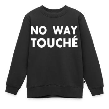 No way touché - Kinder Premium Organic Sweatshirt - Schwarz - Vorne - AI Model Kid Female (0cm)