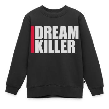 citation pessimiste tueur de rêves - Sweat Premium enfant bio - noir - Devant - AI Model Kid Female (0cm)