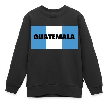 Guatemala dans Les couleurs du drapeau guatémaltèque - Sweat Premium enfant bio - noir - Devant - AI Model Kid Female (0cm)