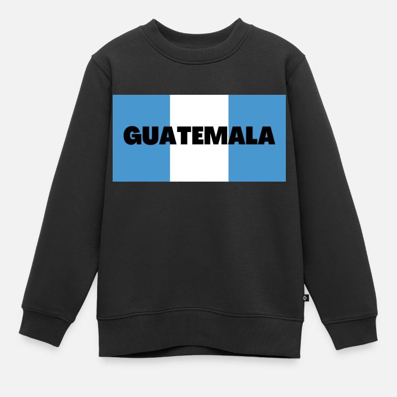 Guatemala dans Les couleurs du drapeau guatémaltèque - Sweat Premium enfant bio - noir