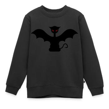 Schlechte Fledermauskatze - Kinder Premium Organic Sweatshirt - Schwarz - Vorne - AI Model Kid Female (0cm)
