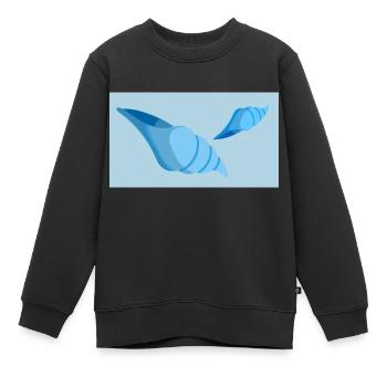 Märchenmuschel - Kinder Premium Organic Sweatshirt - Schwarz - Vorne - AI Model Kid Female (0cm)