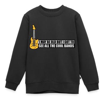 Je suis peut-être vieux - Sweat Premium enfant bio - noir - Devant - AI Model Kid Female (0cm)