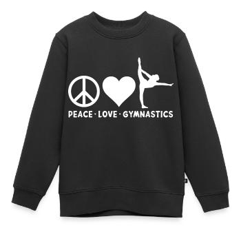 Akrobat Turner Gymnastik Turnen Tumbling - Kinder Premium Organic Sweatshirt - Schwarz - Vorne - AI Model Kid Female (0cm)