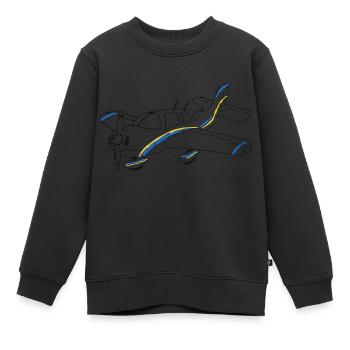 Piper - Kinder Premium Organic Sweatshirt - Schwarz - Vorne - AI Model Kid Female (0cm)