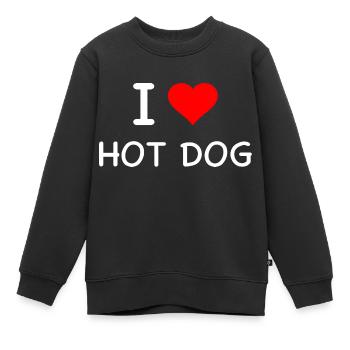 Hot Dog - Kinder Premium Organic Sweatshirt - Schwarz - Vorne - AI Model Kid Female (0cm)