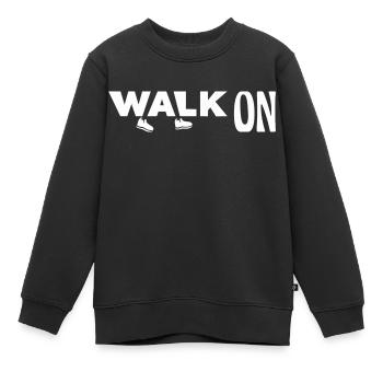 Walk on - Kinder Premium Organic Sweatshirt - Schwarz - Vorne - AI Model Kid Female (0cm)