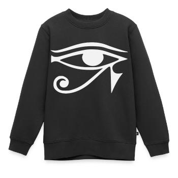 Auge des Horos - Kinder Premium Organic Sweatshirt - Schwarz - Vorne - AI Model Kid Female (0cm)