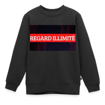 MOTIVATION regard illimité - Sweat Premium enfant bio - noir - Devant - AI Model Kid Female (0cm)