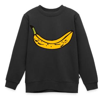 banane - Sweat Premium enfant bio - noir - Devant - AI Model Kid Female (0cm)