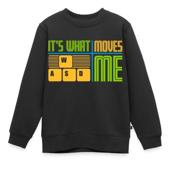 c’est ce qui m’émeut - Sweat Premium enfant bio - noir - Devant - AI Model Kid Female (0cm)