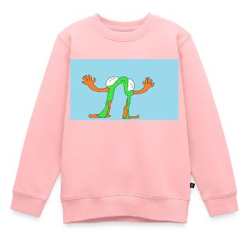 Grenouille gymnaste - Sweat Premium enfant bio - rose - Devant - AI Model Kid Female (0cm)