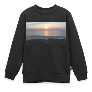 Sonnenuntergang - Sankt Peter Ording - Kinder Premium Organic Sweatshirt - Schwarz - Vorne - AI Model Kid Female (0cm)