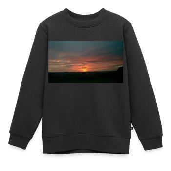 Coucher de soleil - Sweat Premium enfant bio - noir - Devant - AI Model Kid Female (0cm)