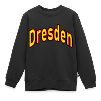 Dresde - Sweat Premium enfant bio - noir - Devant - AI Model Kid Female (0cm)