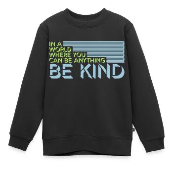 Vous pouvez être gentil - Sweat Premium enfant bio - noir - Devant - AI Model Kid Female (0cm)