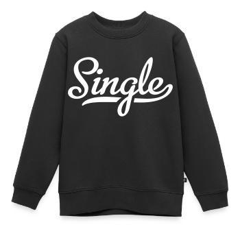 Célibataire - Sweat Premium enfant bio - noir - Devant - AI Model Kid Female (0cm)
