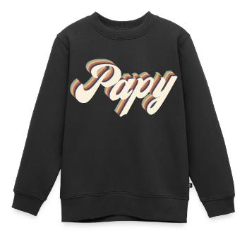 Vintage Opa - Kinder Premium Organic Sweatshirt - Schwarz - Vorne - AI Model Kid Female (0cm)