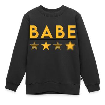 Bebe - Sweat Premium enfant bio - noir - Devant - AI Model Kid Female (0cm)