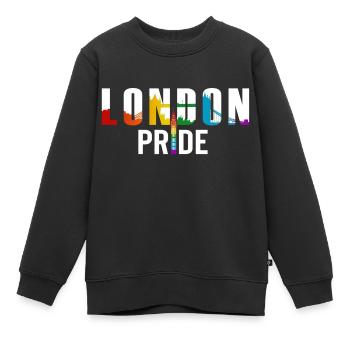 LONDONER STOLZ - Kinder Premium Organic Sweatshirt - Schwarz - Vorne - AI Model Kid Female (0cm)