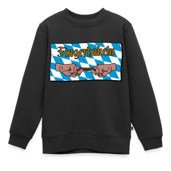 Fingerhakeln V2 - Kinder Premium Organic Sweatshirt - Schwarz - Vorne - AI Model Kid Female (0cm)