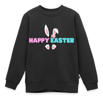 Joyeuses Pâques - Sweat Premium enfant bio - noir - Devant - AI Model Kid Female (0cm)