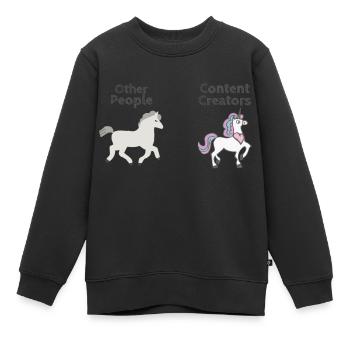 Créateurs de contenu - Autres personnes - Sweat Premium enfant bio - noir - Devant - AI Model Kid Female (0cm)