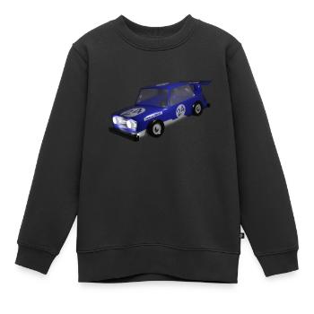Voiture de course - Sweat Premium enfant bio - noir - Devant - AI Model Kid Female (0cm)
