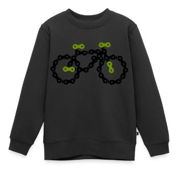 Bike - Kids Premium Organic Sweatshirt - black - Front - AI Model Kid Female (0cm)