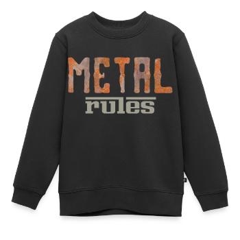 metal rules - Kinder Premium Organic Sweatshirt - Schwarz - Vorne - AI Model Kid Female (0cm)