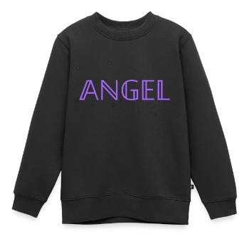 Ange v.2 | Original par. MMJ49 - Sweat Premium enfant bio - noir - Devant - AI Model Kid Female (0cm)
