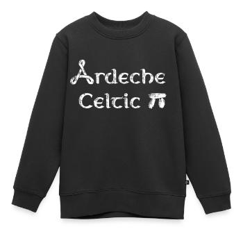 Ardeche celtic - Sweat Premium enfant bio - noir - Devant - AI Model Kid Female (0cm)