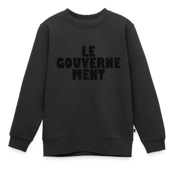 LE GOUVERNE MENT - Sweat Premium enfant bio - noir - Devant - AI Model Kid Female (0cm)