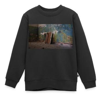 Urbex Photographie | Châssis de fenêtres en ruines d’usine - Sweat Premium enfant bio - noir - Devant - AI Model Kid Female (0cm)