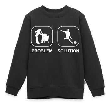 Fußballmannschaft Fußballdesign Fußballspieler - Kinder Premium Organic Sweatshirt - Schwarz - Vorne - AI Model Kid Female (0cm)