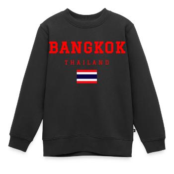 Bangkok, Thaïlande - Sweat Premium enfant bio - noir - Devant - AI Model Kid Female (0cm)