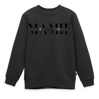 Mamie chérie - Sweat Premium enfant bio - noir - Devant - AI Model Kid Female (0cm)