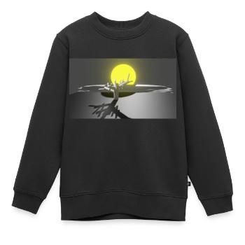 Landschaft - Kinder Premium Organic Sweatshirt - Schwarz - Vorne - AI Model Kid Female (0cm)