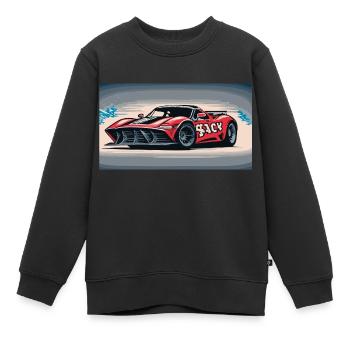Racecar enveloped in the Mist - Kinder Premium Organic Sweatshirt - Schwarz - Vorne - AI Model Kid Female (0cm)
