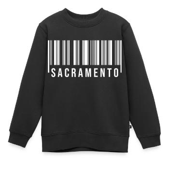 Sacramento Strichcode - Kinder Premium Organic Sweatshirt - Schwarz - Vorne - AI Model Kid Female (0cm)